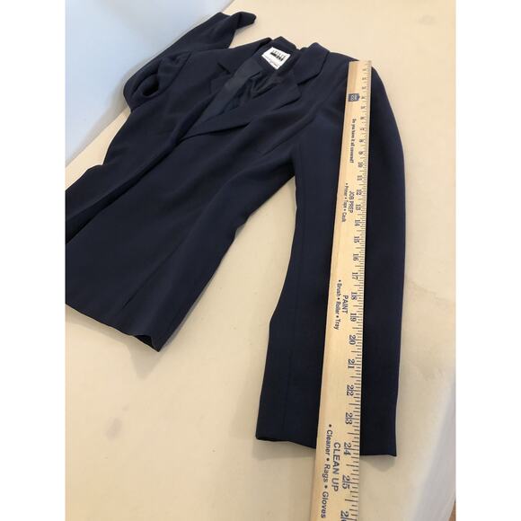 Leslie Fay Women’s Blazer 10 Navy Button Career Jacket Lapel Notch Collar Preppy - Picture 8 of 8